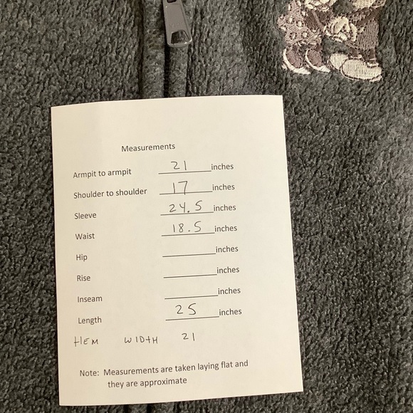 Disney zip up fleece Mickey Minnie sweater SZ M - Picture 14 of 14